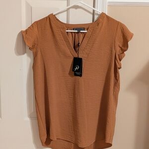 NWT Adrianna Papell Short Sleeve Blouse